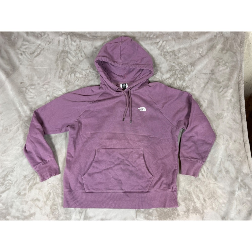 The North Face Womens Circular Design Fleece Hoodie Purple Mauve Large A88ZW